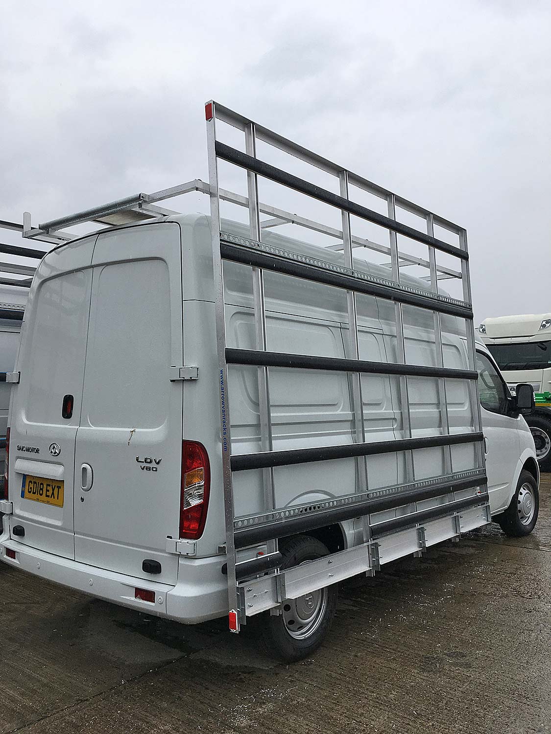 Glass Racks and Glass Frails for Vans by Arrow National Fitting
